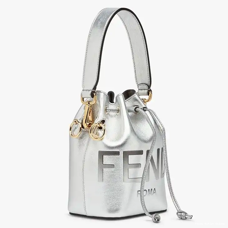 Cheap Logo Leather Bucket Silver Mon Calf Mini Fendi Bag Tresor ROMA In 0514